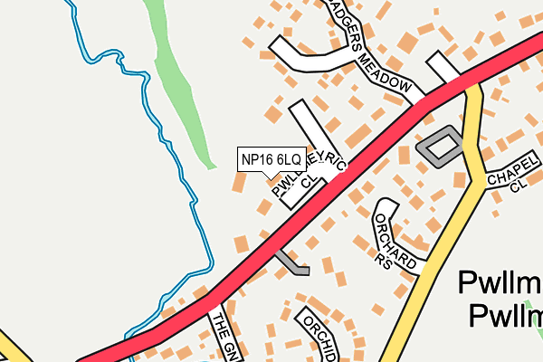 NP16 6LQ map - OS OpenMap – Local (Ordnance Survey)