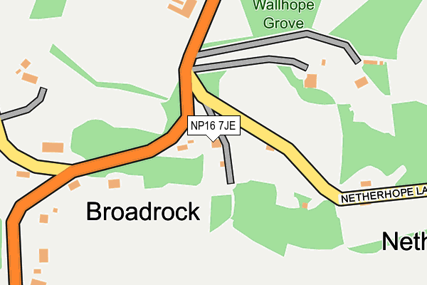 NP16 7JE map - OS OpenMap – Local (Ordnance Survey) NP16 7JE map - OS OpenMap – Local (Ordnance Survey)
