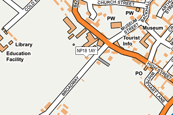 NP18 1AY map - OS OpenMap – Local (Ordnance Survey) NP18 1AY map - OS OpenMap – Local (Ordnance Survey)