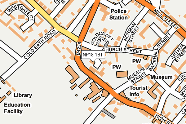 NP18 1BT map - OS OpenMap – Local (Ordnance Survey) NP18 1BT map - OS OpenMap – Local (Ordnance Survey)