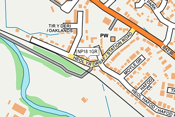 NP18 1GR map - OS OpenMap – Local (Ordnance Survey) NP18 1GR map - OS OpenMap – Local (Ordnance Survey)