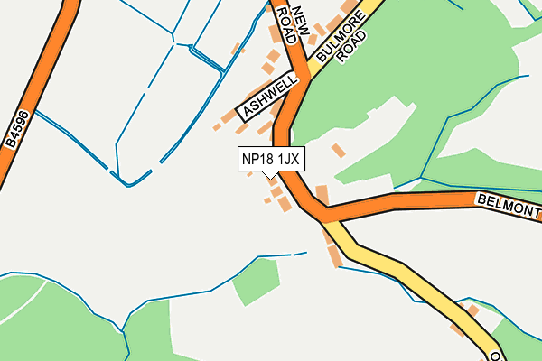NP18 1JX map - OS OpenMap – Local (Ordnance Survey) NP18 1JX map - OS OpenMap – Local (Ordnance Survey)