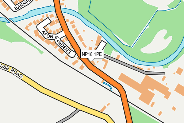 NP18 1PE map - OS OpenMap – Local (Ordnance Survey) NP18 1PE map - OS OpenMap – Local (Ordnance Survey)