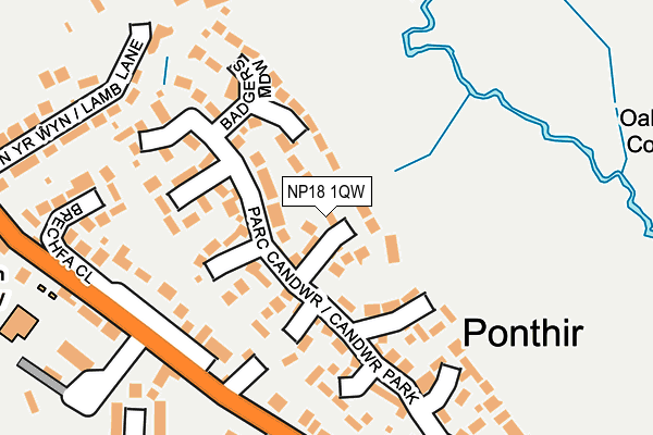 NP18 1QW map - OS OpenMap – Local (Ordnance Survey) NP18 1QW map - OS OpenMap – Local (Ordnance Survey)
