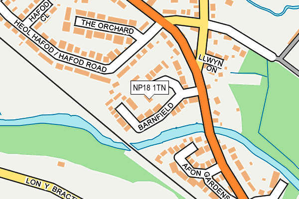 NP18 1TN map - OS OpenMap – Local (Ordnance Survey) NP18 1TN map - OS OpenMap – Local (Ordnance Survey)