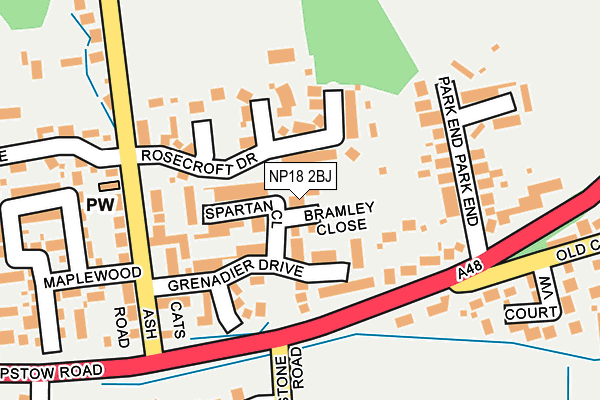 NP18 2BJ map - OS OpenMap – Local (Ordnance Survey) NP18 2BJ map - OS OpenMap – Local (Ordnance Survey)