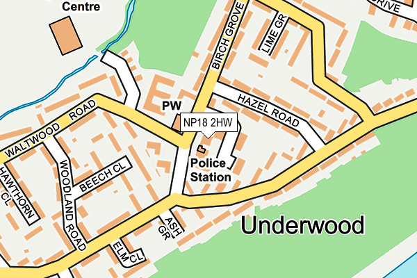 NP18 2HW map - OS OpenMap – Local (Ordnance Survey) NP18 2HW map - OS OpenMap – Local (Ordnance Survey)