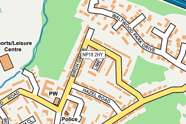 NP18 2HY map - OS OpenMap – Local (Ordnance Survey) NP18 2HY map - OS OpenMap – Local (Ordnance Survey)