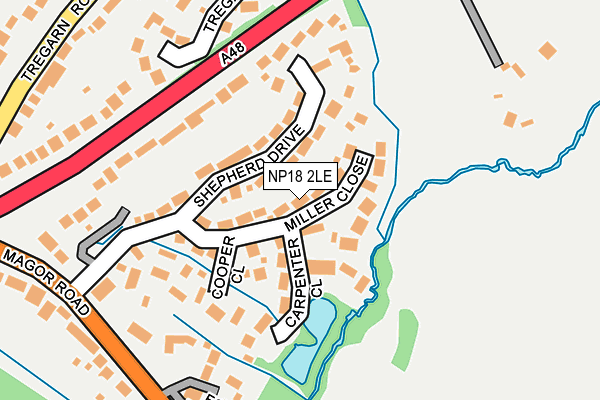 NP18 2LE map - OS OpenMap – Local (Ordnance Survey) NP18 2LE map - OS OpenMap – Local (Ordnance Survey)
