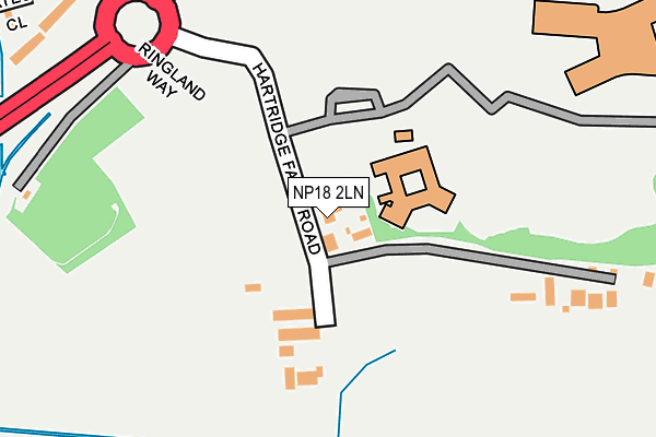 NP18 2LN map - OS OpenMap – Local (Ordnance Survey) NP18 2LN map - OS OpenMap – Local (Ordnance Survey)