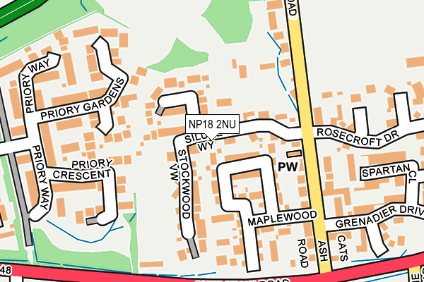 NP18 2NU map - OS OpenMap – Local (Ordnance Survey) NP18 2NU map - OS OpenMap – Local (Ordnance Survey)