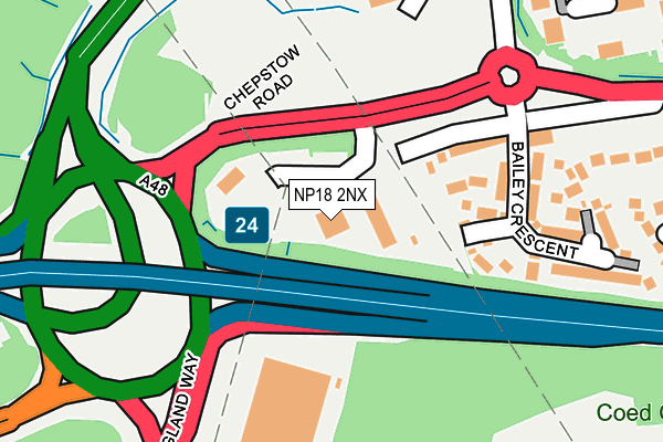 NP18 2NX map - OS OpenMap – Local (Ordnance Survey) NP18 2NX map - OS OpenMap – Local (Ordnance Survey)