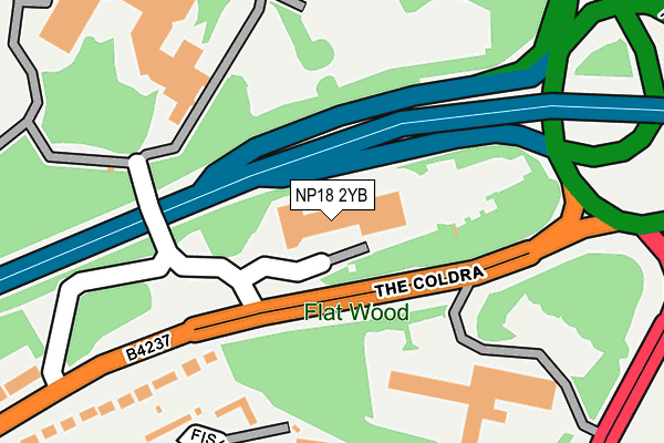 NP18 2YB map - OS OpenMap – Local (Ordnance Survey) NP18 2YB map - OS OpenMap – Local (Ordnance Survey)