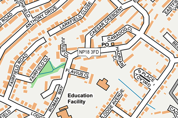 NP18 3FD map - OS OpenMap – Local (Ordnance Survey) NP18 3FD map - OS OpenMap – Local (Ordnance Survey)