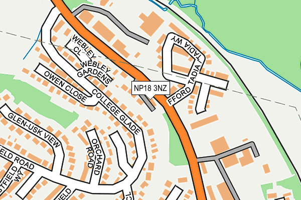 NP18 3NZ map - OS OpenMap – Local (Ordnance Survey) NP18 3NZ map - OS OpenMap – Local (Ordnance Survey)