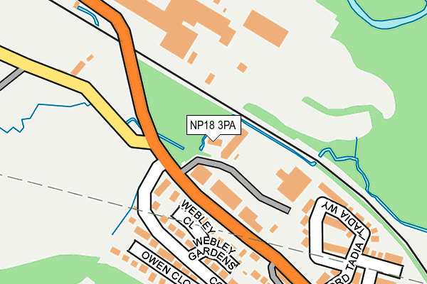 NP18 3PA map - OS OpenMap – Local (Ordnance Survey) NP18 3PA map - OS OpenMap – Local (Ordnance Survey)