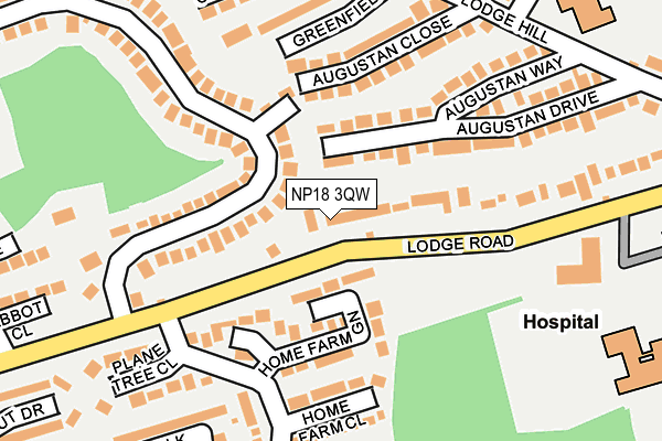 NP18 3QW map - OS OpenMap – Local (Ordnance Survey) NP18 3QW map - OS OpenMap – Local (Ordnance Survey)