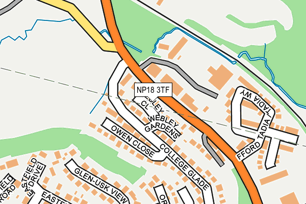 NP18 3TF map - OS OpenMap – Local (Ordnance Survey) NP18 3TF map - OS OpenMap – Local (Ordnance Survey)