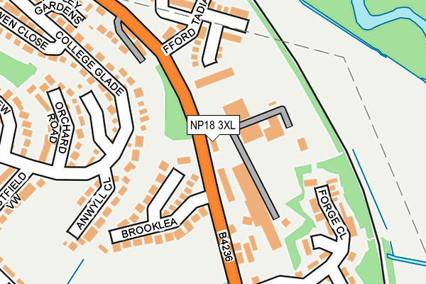 NP18 3XL map - OS OpenMap – Local (Ordnance Survey) NP18 3XL map - OS OpenMap – Local (Ordnance Survey)