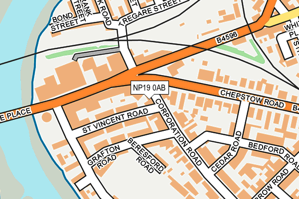 NP19 0AB map - OS OpenMap – Local (Ordnance Survey) NP19 0AB map - OS OpenMap – Local (Ordnance Survey)