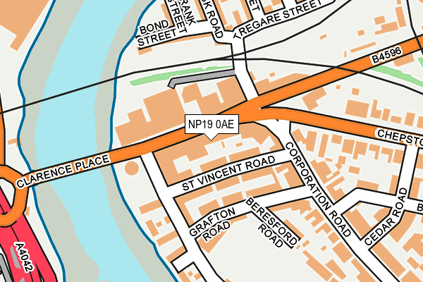 NP19 0AE map - OS OpenMap – Local (Ordnance Survey) NP19 0AE map - OS OpenMap – Local (Ordnance Survey)