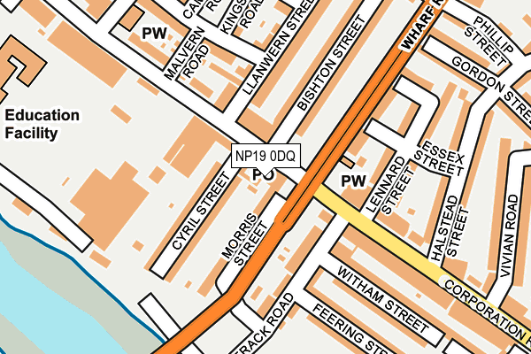 NP19 0DQ map - OS OpenMap – Local (Ordnance Survey) NP19 0DQ map - OS OpenMap – Local (Ordnance Survey)