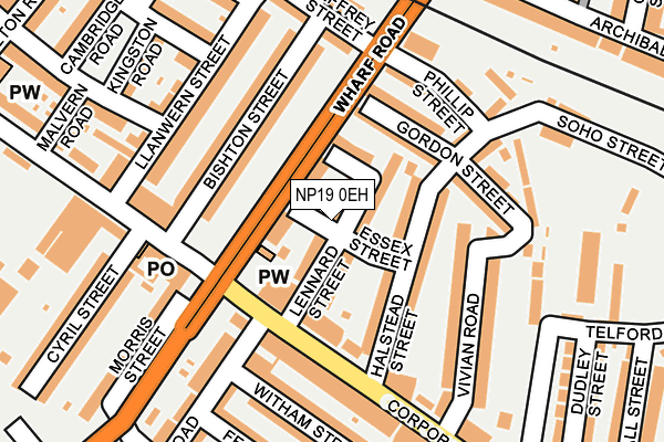 NP19 0EH map - OS OpenMap – Local (Ordnance Survey) NP19 0EH map - OS OpenMap – Local (Ordnance Survey)