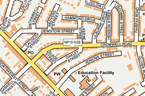 NP19 0GB map - OS OpenMap – Local (Ordnance Survey) NP19 0GB map - OS OpenMap – Local (Ordnance Survey)
