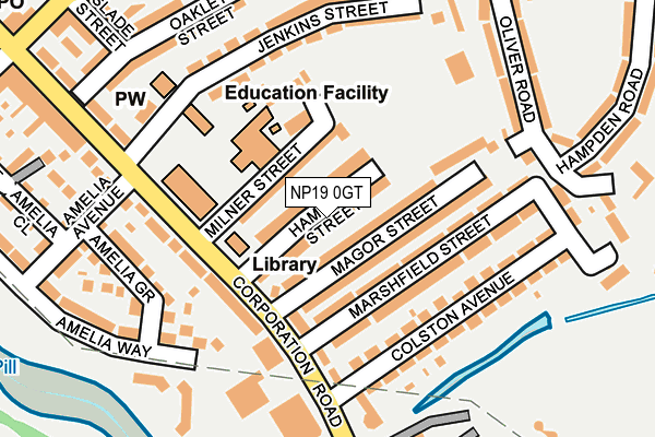 NP19 0GT map - OS OpenMap – Local (Ordnance Survey) NP19 0GT map - OS OpenMap – Local (Ordnance Survey)
