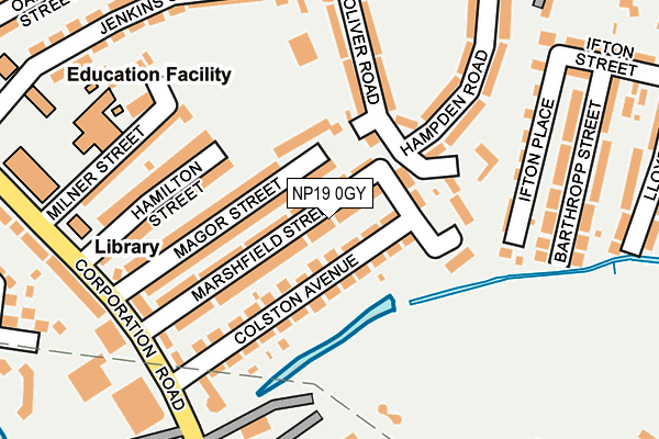 NP19 0GY map - OS OpenMap – Local (Ordnance Survey) NP19 0GY map - OS OpenMap – Local (Ordnance Survey)