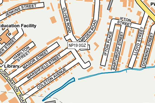 NP19 0GZ map - OS OpenMap – Local (Ordnance Survey) NP19 0GZ map - OS OpenMap – Local (Ordnance Survey)