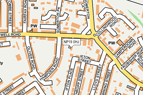 NP19 0HJ map - OS OpenMap – Local (Ordnance Survey) NP19 0HJ map - OS OpenMap – Local (Ordnance Survey)