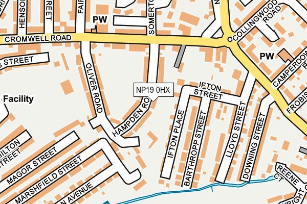 NP19 0HX map - OS OpenMap – Local (Ordnance Survey) NP19 0HX map - OS OpenMap – Local (Ordnance Survey)