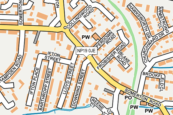 NP19 0JE map - OS OpenMap – Local (Ordnance Survey) NP19 0JE map - OS OpenMap – Local (Ordnance Survey)