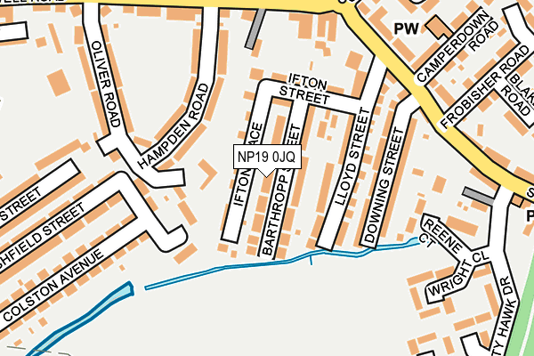 NP19 0JQ map - OS OpenMap – Local (Ordnance Survey)