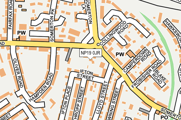 NP19 0JR map - OS OpenMap – Local (Ordnance Survey) NP19 0JR map - OS OpenMap – Local (Ordnance Survey)