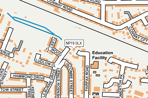 NP19 0LX map - OS OpenMap – Local (Ordnance Survey) NP19 0LX map - OS OpenMap – Local (Ordnance Survey)