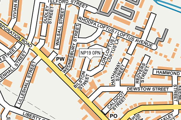 NP19 0PN map - OS OpenMap – Local (Ordnance Survey) NP19 0PN map - OS OpenMap – Local (Ordnance Survey)