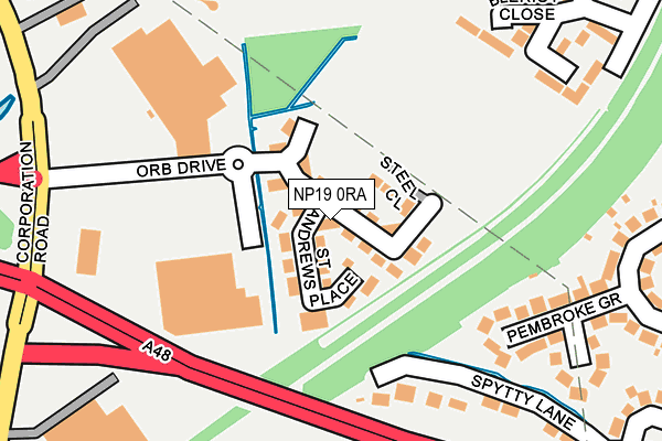 NP19 0RA map - OS OpenMap – Local (Ordnance Survey) NP19 0RA map - OS OpenMap – Local (Ordnance Survey)