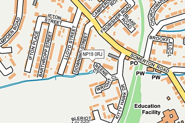 NP19 0RJ map - OS OpenMap – Local (Ordnance Survey)