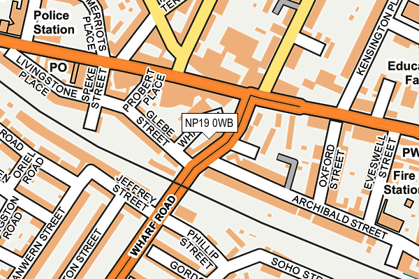 NP19 0WB map - OS OpenMap – Local (Ordnance Survey) NP19 0WB map - OS OpenMap – Local (Ordnance Survey)