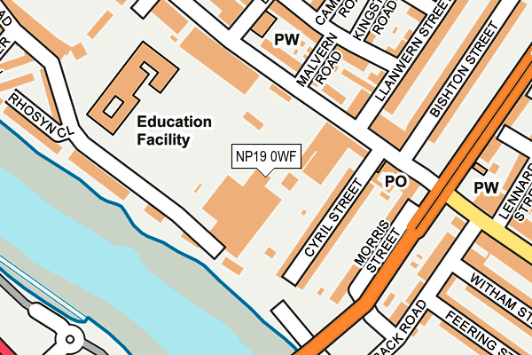 NP19 0WF map - OS OpenMap – Local (Ordnance Survey) NP19 0WF map - OS OpenMap – Local (Ordnance Survey)