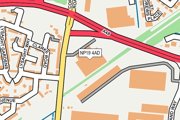 NP19 4AD map - OS OpenMap – Local (Ordnance Survey) NP19 4AD map - OS OpenMap – Local (Ordnance Survey)