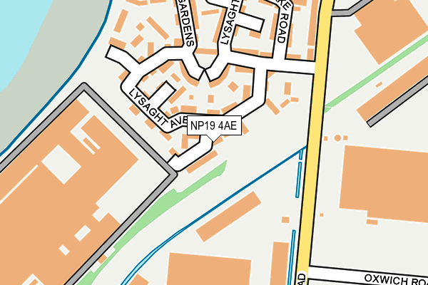 NP19 4AE map - OS OpenMap – Local (Ordnance Survey) NP19 4AE map - OS OpenMap – Local (Ordnance Survey)