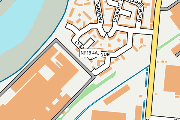 NP19 4AJ map - OS OpenMap – Local (Ordnance Survey) NP19 4AJ map - OS OpenMap – Local (Ordnance Survey)