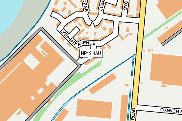NP19 4AU map - OS OpenMap – Local (Ordnance Survey) NP19 4AU map - OS OpenMap – Local (Ordnance Survey)