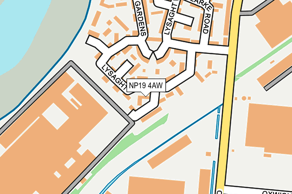 NP19 4AW map - OS OpenMap – Local (Ordnance Survey) NP19 4AW map - OS OpenMap – Local (Ordnance Survey)