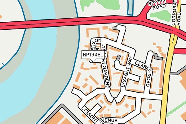 NP19 4BL map - OS OpenMap – Local (Ordnance Survey) NP19 4BL map - OS OpenMap – Local (Ordnance Survey)