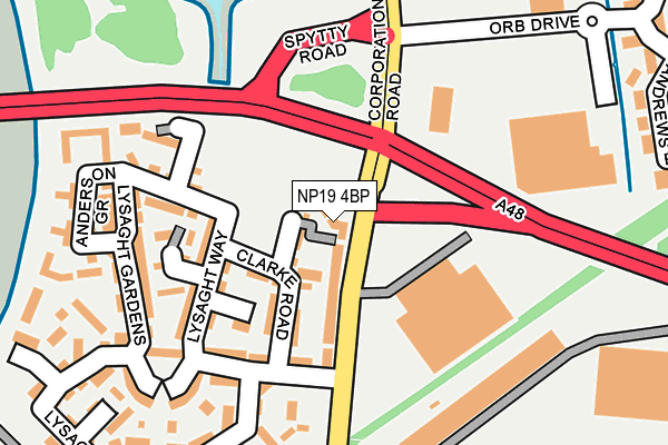 NP19 4BP map - OS OpenMap – Local (Ordnance Survey) NP19 4BP map - OS OpenMap – Local (Ordnance Survey)