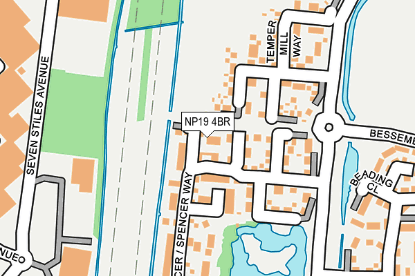 NP19 4BR map - OS OpenMap – Local (Ordnance Survey) NP19 4BR map - OS OpenMap – Local (Ordnance Survey)